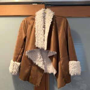 BB DAKOTA faux suede and fur jacket
